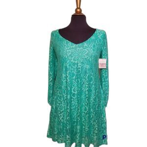 Paisley Raye Dress Women's Small Blue Lace Shift Whimsical Fairy New